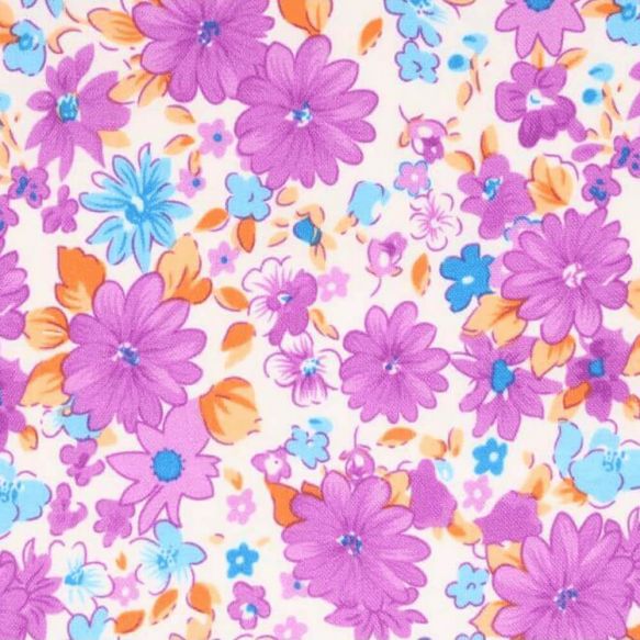 Coupon de 3m de explosion de fleurs mauves C'est du Joly