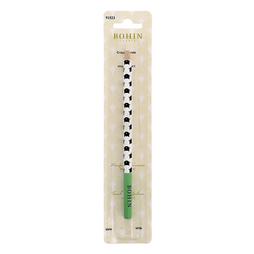 Bohin - Crayon Craie Extra Fin Blanc Avec Recharge Et Taille-Crayon - Précision Pour Couture Et Patron