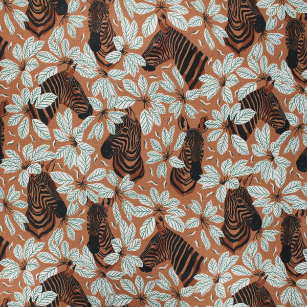 Superbe coupon 3m de popeline RJR fabrics - "magic of Serengeti tons bruns" - 110cm de large
