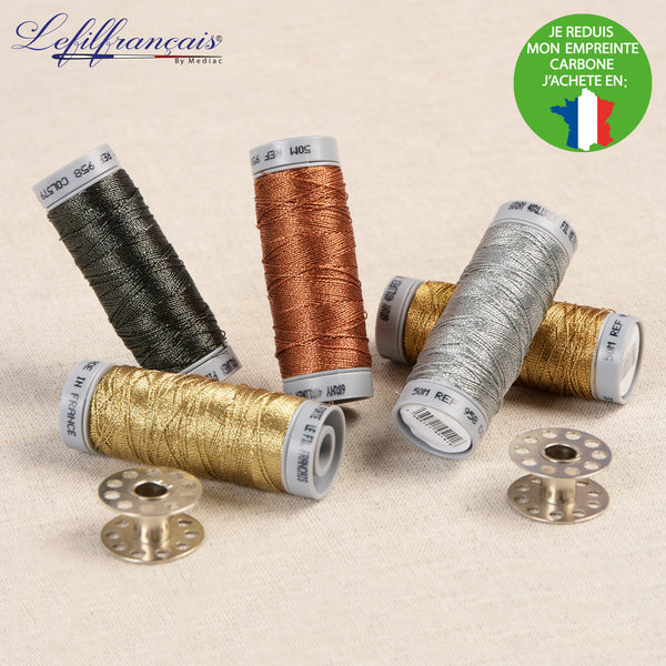 Fil métallique couture forte de la marque Le fil français (prix pour 1 bobine de 50m)
