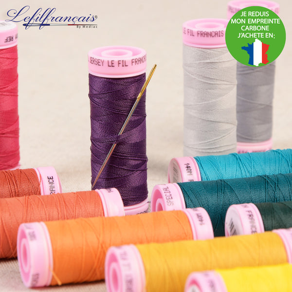 Fil spécial jersey de la marque Le fils français (prix pour 1 bobine de 140m)