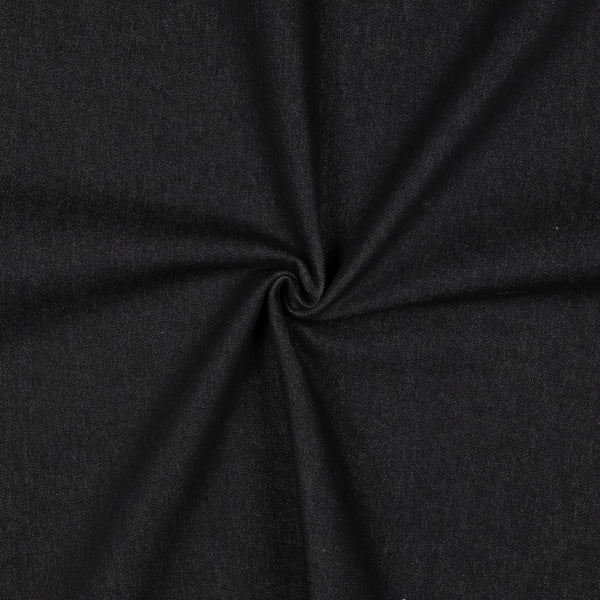 Denim / Jean's washed - 77% coton recyclé - 21% polyester - 2% élasthanne - noir 01 (prix pour 10cm)