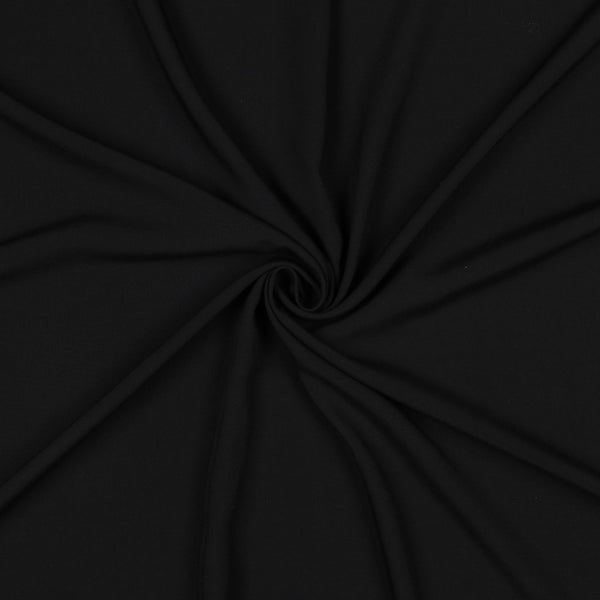 Popeline de viscose unie - noir 01 - certifiée  Eco-Vero (Prix pour 10cm)