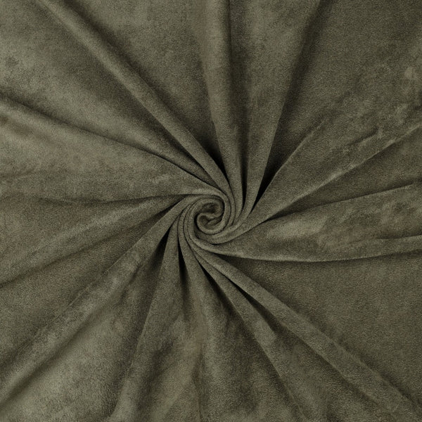 Suédine stretch vert kaki 005 (prix pour 10cm)