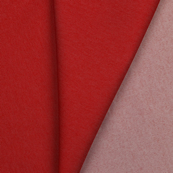 Denim / Jean's - 65% coton - 33% polyester - 2% élasthanne - rouge (prix pour 10cm)