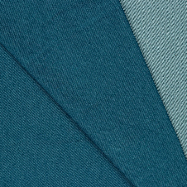 Denim / Jean's - 65% coton - 33% polyester - 2% élasthanne - bleu pétrole (prix pour 10cm)