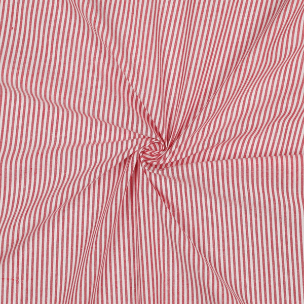 Popeline lignée blanche et rouge 002 - 100% coton certifiée oeko-tex  (prix pour 10cm)