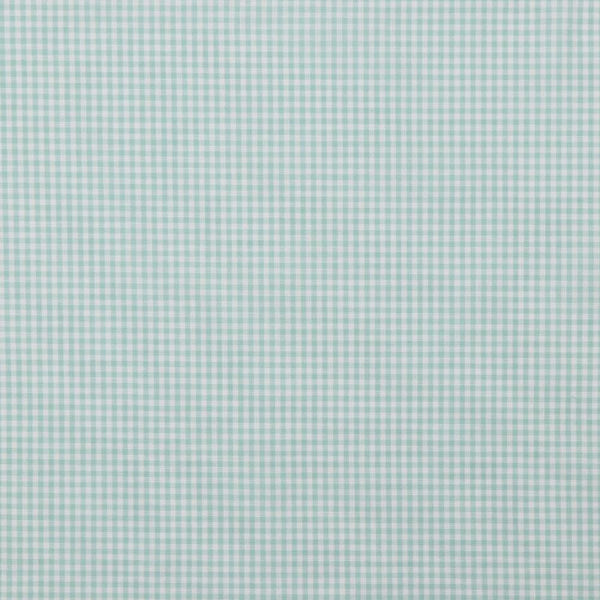 Popeline 100% coton mini vichy menthe certifié oeko-tex (prix pour 10cm)