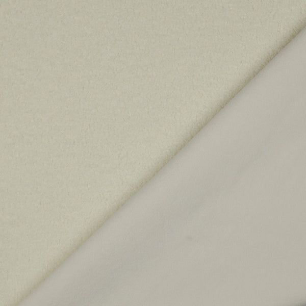 Teddy fleece double face - écru 001 (prix pour 10cm)
