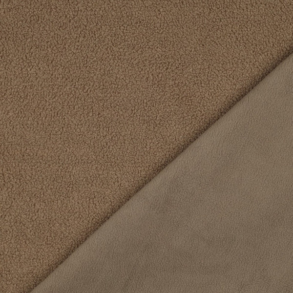 Teddy fleece double face - sable 002 (prix pour 10cm)