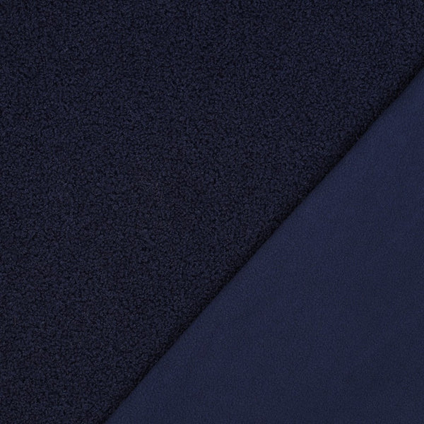 Teddy fleece double face - bleu marine 010 (prix pour 10cm)
