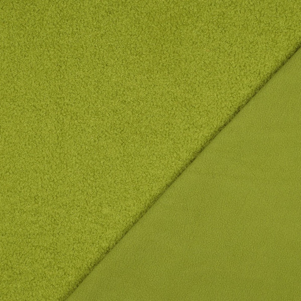 Teddy fleece double face - lime 013 (prix pour 10cm)