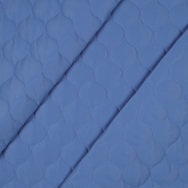 Doudoune / Stepped / tissu matelassé bleu certifié oeko-tex(prix pour 10cm)