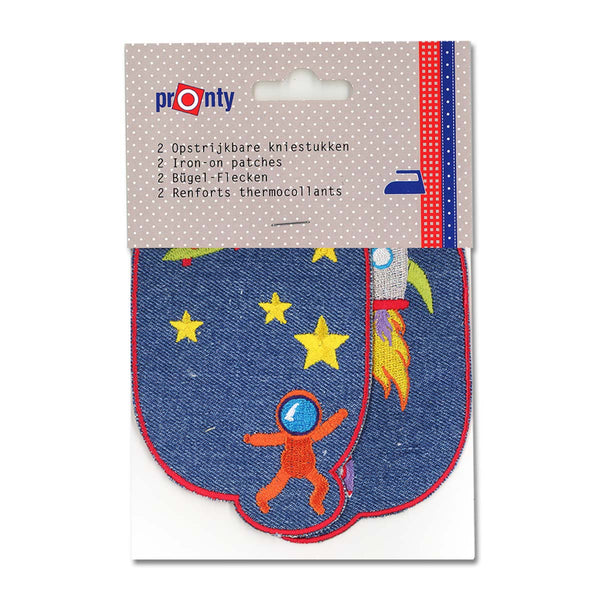 Renfort thermocollant - Coudière/genouillère jeans - Astronaute (la paire)