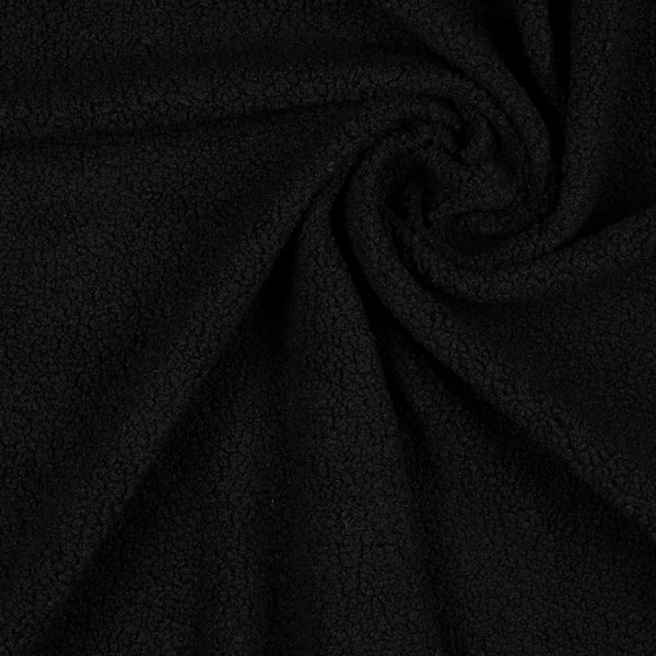 Teddy fur noir tout doux oeko-tex (prix pour 10cm)