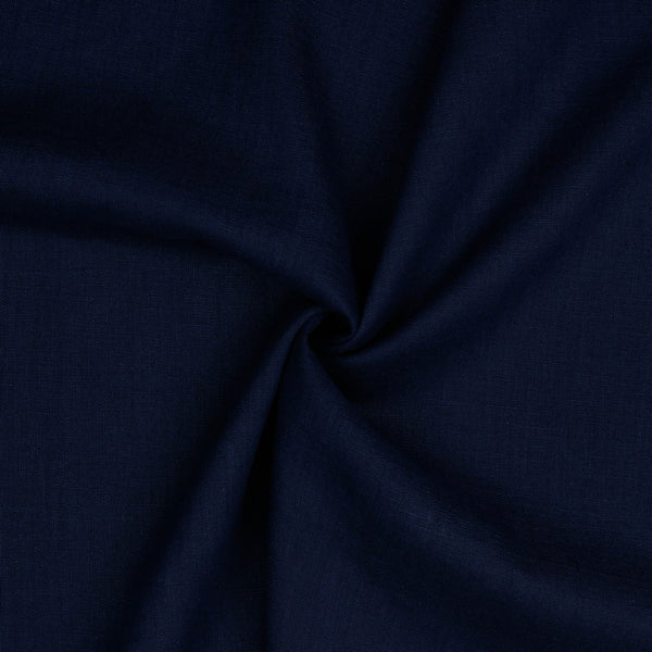 Lin lavé uni - Bleu marine certifié oeko-tex (prix pour 10cm)