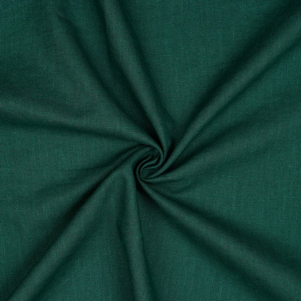 Lin lavé uni - Vert foncé - certifié oeko-tex (prix pour 10cm)