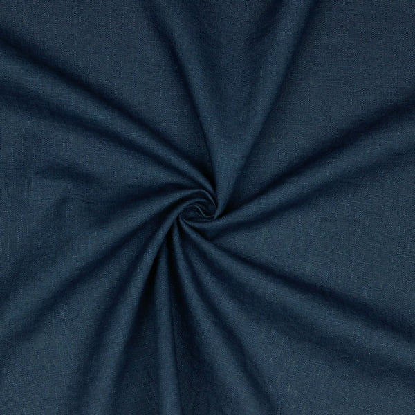 Coupon de 1,35m de Lin lavé uni - Indigo 50 certifié oeko-tex