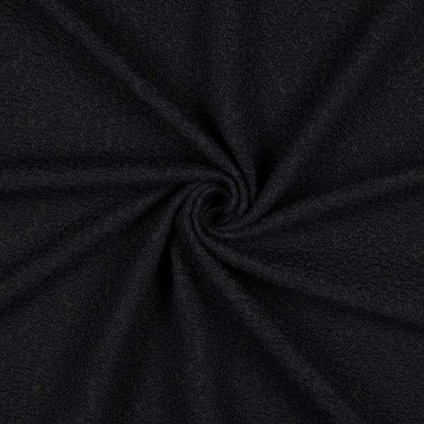 Jacquard tricot noir - certifié oeko-tex (prix pour 10cm)