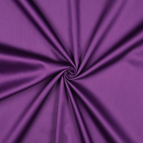 Coupon de 50cm de Satin 100% coton uni - dark purple certifié oeko-tex