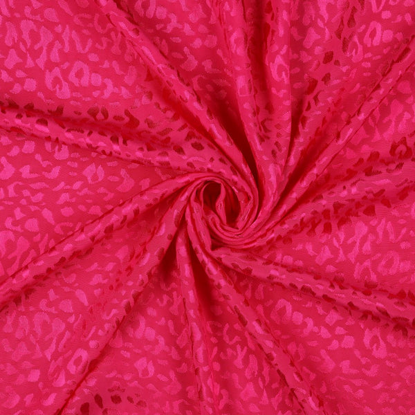 Viscose jacquard léo - fuchsia (Prix pour 10cm)