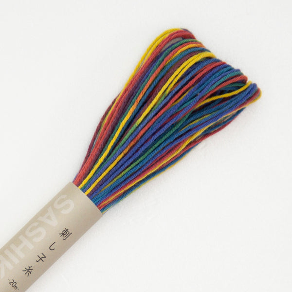 Fil sashiko de marque Olympus - multicolore n°74 - 20m (prix à la pièce)