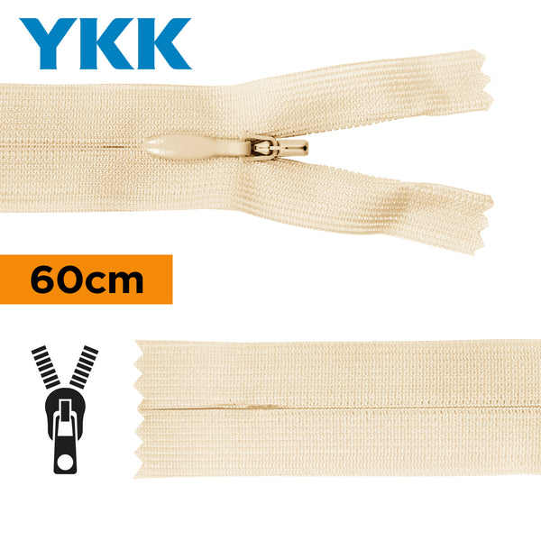 YKK - zip invisible de 60cm - couleur méduse 891 (prix à la pièce)