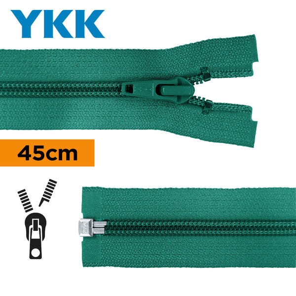 YKK - zip séparable spirale 45cm - couleur vert 830 (prix à la pièce)