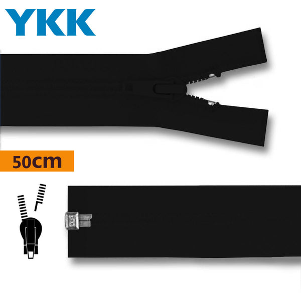 Fermeture éclair / tirette / zip séparable de 50cm - différents coloris (prix à la pièce)
