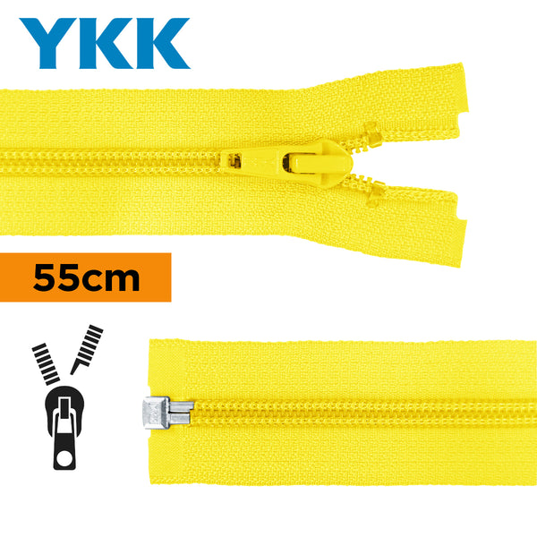 YKK - zip séparable spirale 55cm - couleur jaune 504 (prix à la pièce)