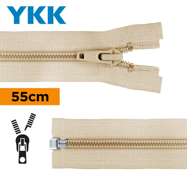 YKK - zip séparable spirale 55cm - couleur sable 573 (prix à la pièce)