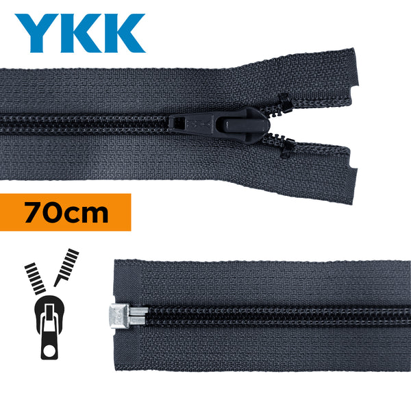 YKK - zip séparable spirale 70cm - couleur bleu foncé 071 (prix à la pièce)