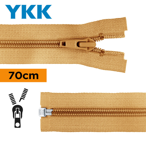 YKK - zip séparable spirale 70cm - couleur camel 508 (prix à la pièce)
