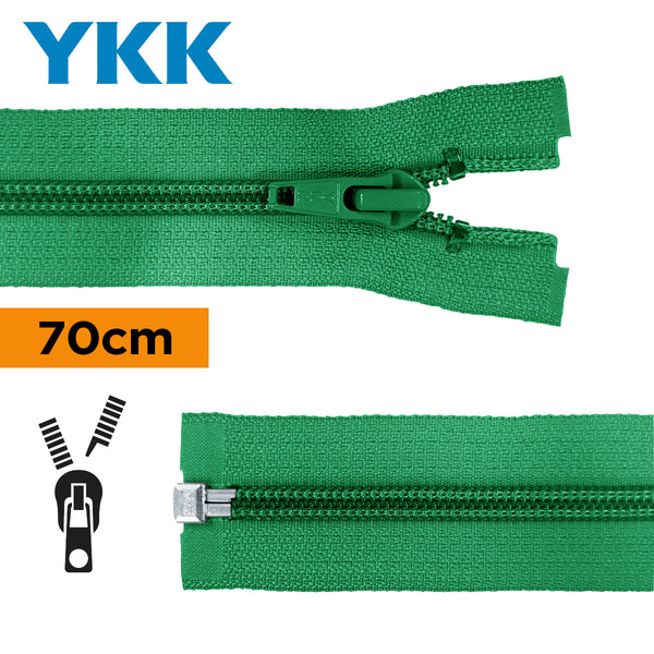 YKK - zip séparable spirale 70cm - couleur vert jungle 540 (prix à la pièce)
