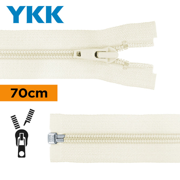 YKK - zip séparable spirale 70cm - couleur écru 841 (prix à la pièce)