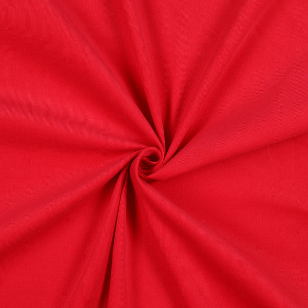 Velours milleraies lavé - 100% coton - rouge vif - Oeko-tex (Prix pour 10cm)
