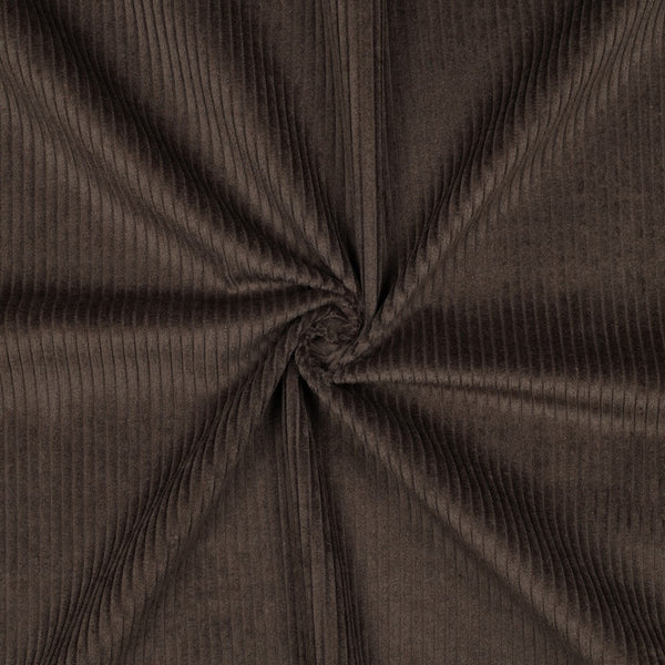 Velours grosses côtes lavé - marron foncé 05 - 100% coton - Oeko-tex (Prix pour 10cm)