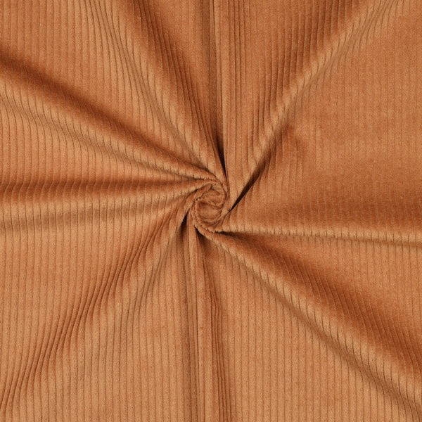 Velours grosses côtes lavé - cognac 014 - 100% coton - Oeko-tex (Prix pour 10cm)