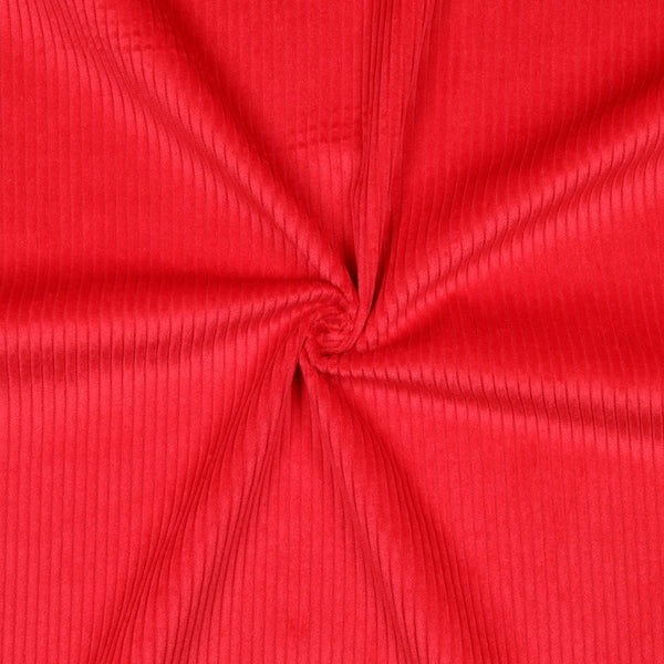 Velours grosses côtes lavé - rouge 26 - 100% coton - Oeko-tex (Prix pour 10cm)