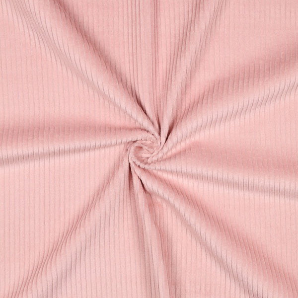 Velours grosses côtes lavé - rose 28 - 100% coton - Oeko-tex (Prix pour 10cm)