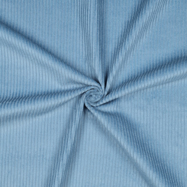 Velours grosses côtes lavé - bleu 32 - 100% coton - Oeko-tex (Prix pour 10cm)