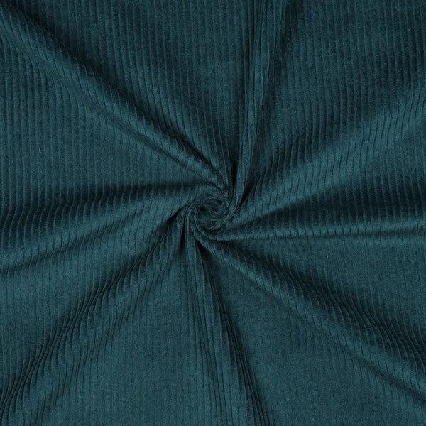 Velours grosses côtes lavé - émeraude 38 - 100% coton - Oeko-tex (Prix pour 10cm)