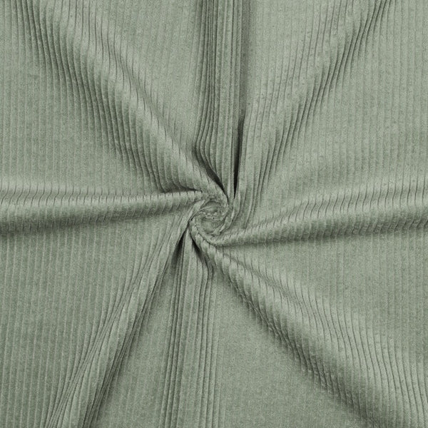 Velours grosses côtes lavé - sauge 54 - 100% coton - Oeko-tex (Prix pour 10cm)
