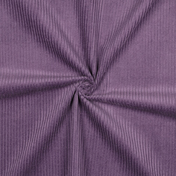 Velours grosses côtes lavé - raisin 55 - 100% coton - Oeko-tex (Prix pour 10cm)