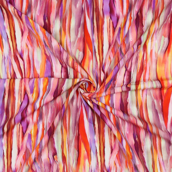 Popeline de viscose "stripe love" - certifiée Oeko-tex (Prix pour 10cm)