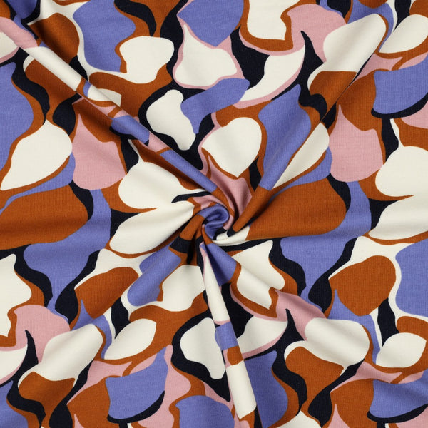 Sweat - "motif abstrait"- certifié oeko-tex (prix pour 10cm)