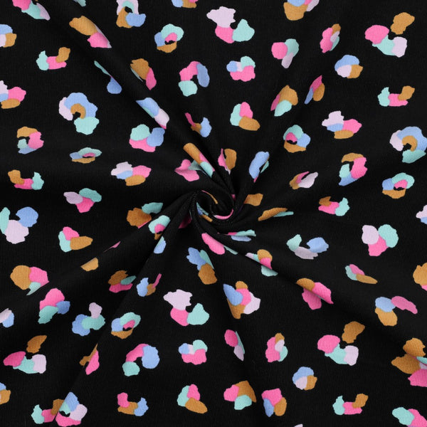 Velours milleraies léo - noir - 100% coton - Oeko-tex (Prix pour 10cm)