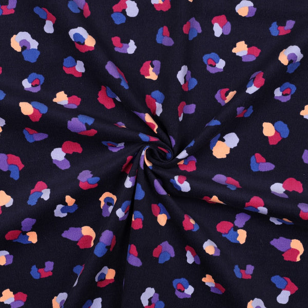 Velours milleraies léo - bleu marine - 100% coton - Oeko-tex (Prix pour 10cm)
