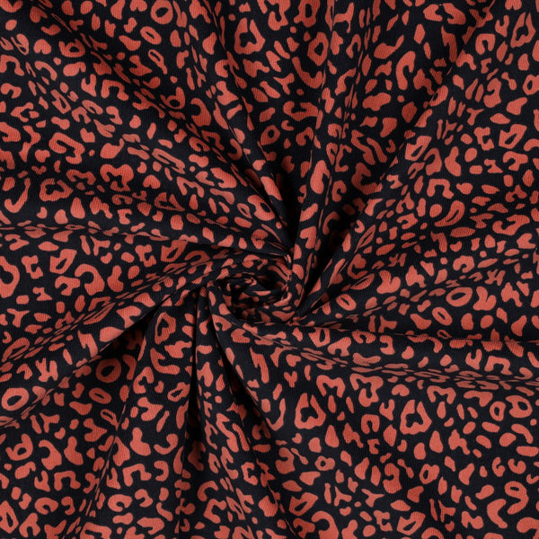 Velours milleraies lavé peau d'animal fond bleu foncé - 100% coton - Oeko-tex (Prix pour 10cm)