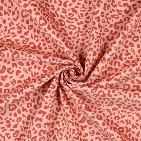 Velours milleraies lavé peau d'animal fond blush - 100% coton - Oeko-tex (Prix pour 10cm)